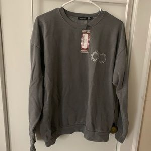Boohoo moon and sun sweatshirt